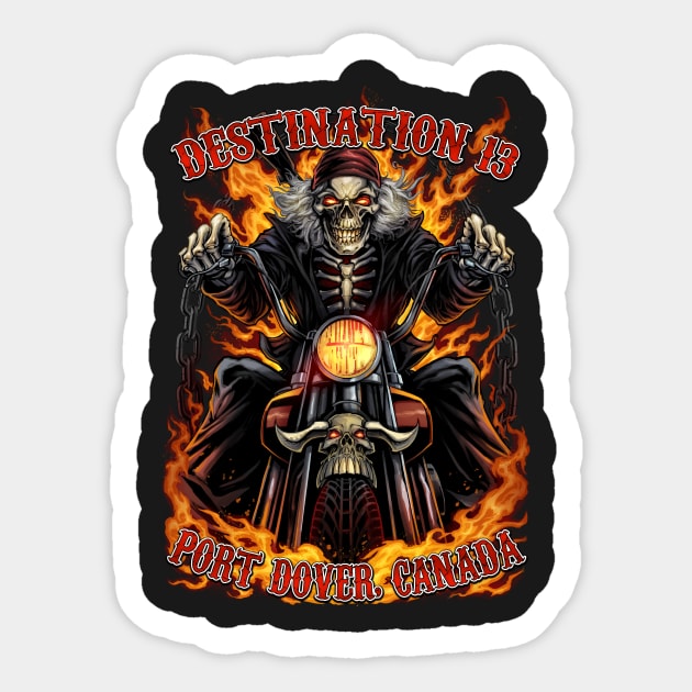 Skeleton Rider Sticker by FlylandDesigns